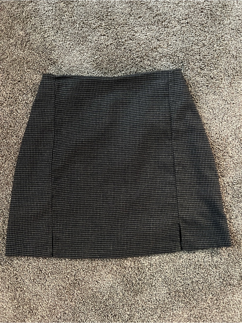 Brandy Melville Black and Gray Mini Skirt